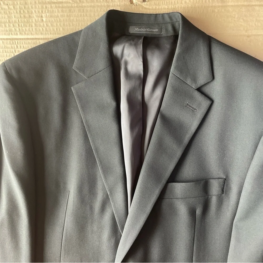 Chaps, Black,Slim Fit Blazer, 42R
